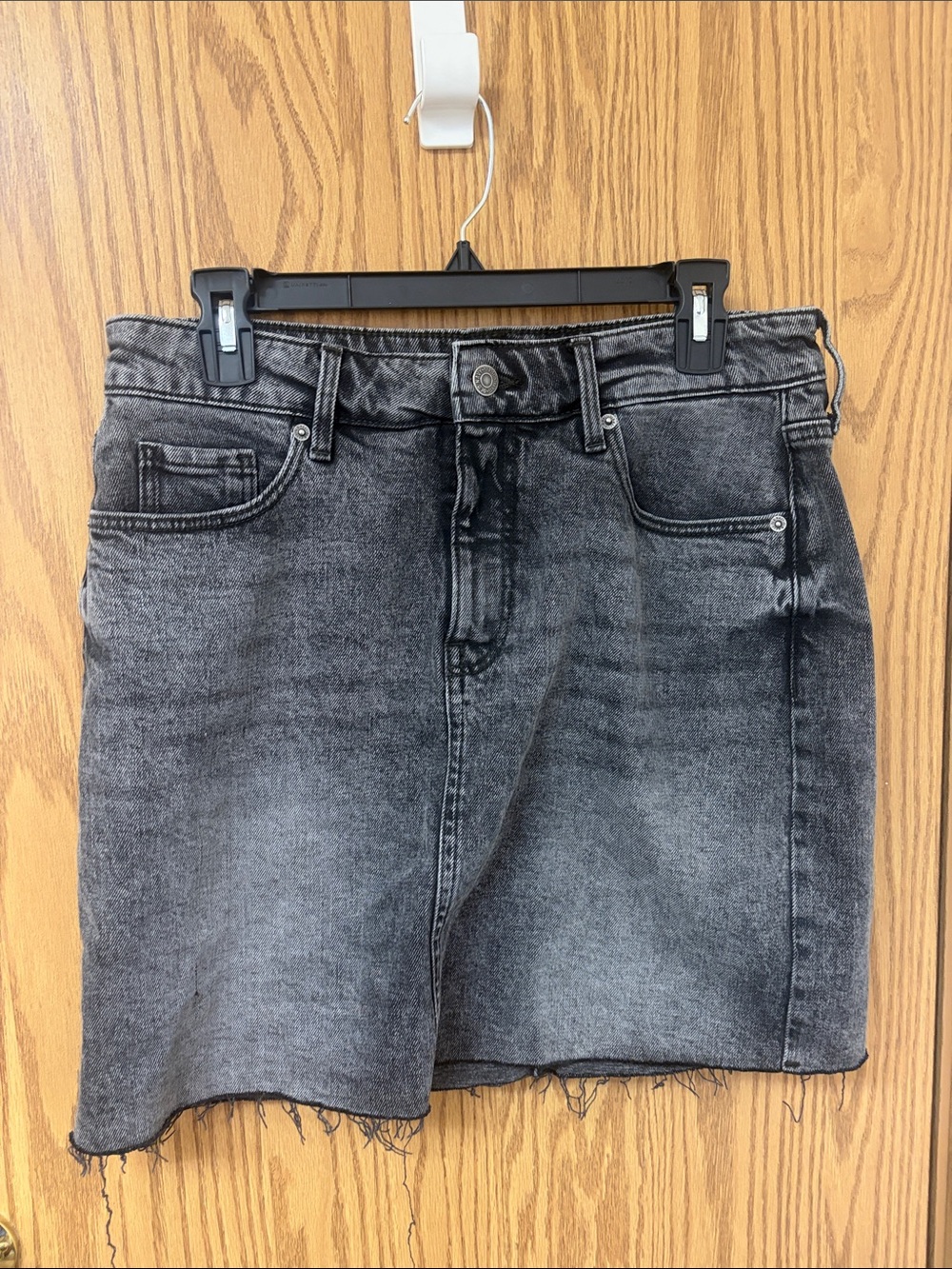 Old Navy Black Washed Denim Mini Skirt